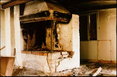 The fireplace