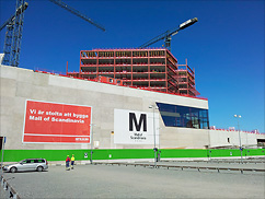 The Mall of Scandinavia taking shape at Arenastaden, Solna. May 2014.