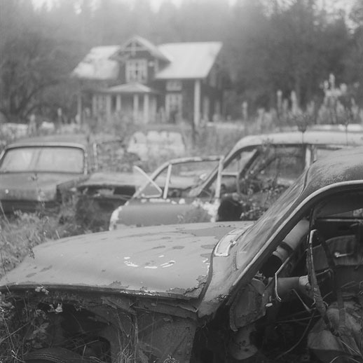 Båstnäs bilkyrkogård. Värmland, Sweden.