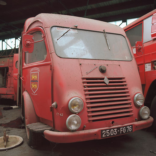 Cimetière camions de pompiers, France. March 2015.