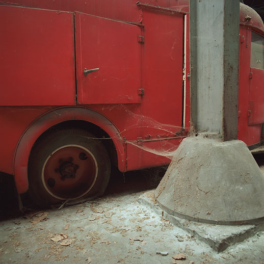 Cimetière camions de pompiers, France. March 2015.