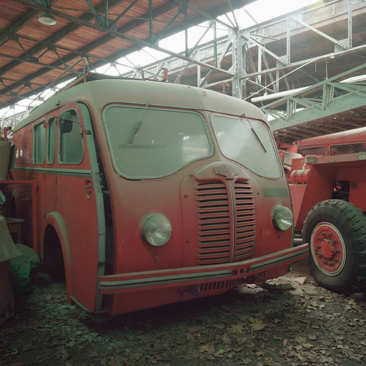 Cimetière camions de pompiers, France. March 2015.