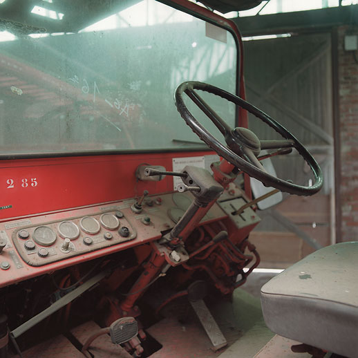 Cimetière camions de pompiers, France. March 2015.