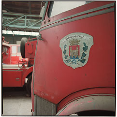 Cimetière camions de pompiers, France. March 2015.