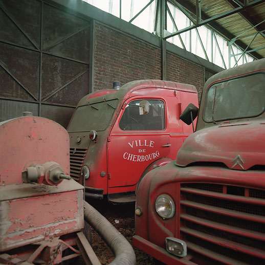 Cimetière camions de pompiers, France. March 2015.