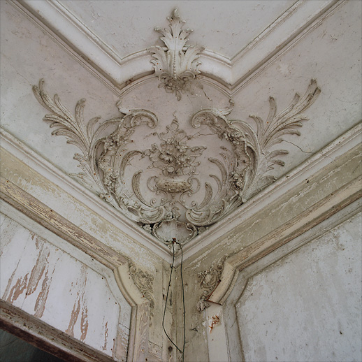 Always some elaborate stucco to be found. Château Chevalier Croquis. France.