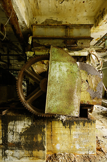 Ghost machinery 2 at Nyhamns sulfitfabrik. Essvik, Medelpad, Sweden. May 2008.