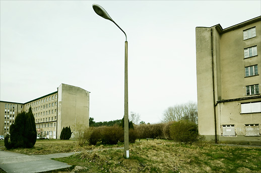 My first encounter with the classic DDR street lamp. Seebad Prora. Rügen, Germany. March 2008.