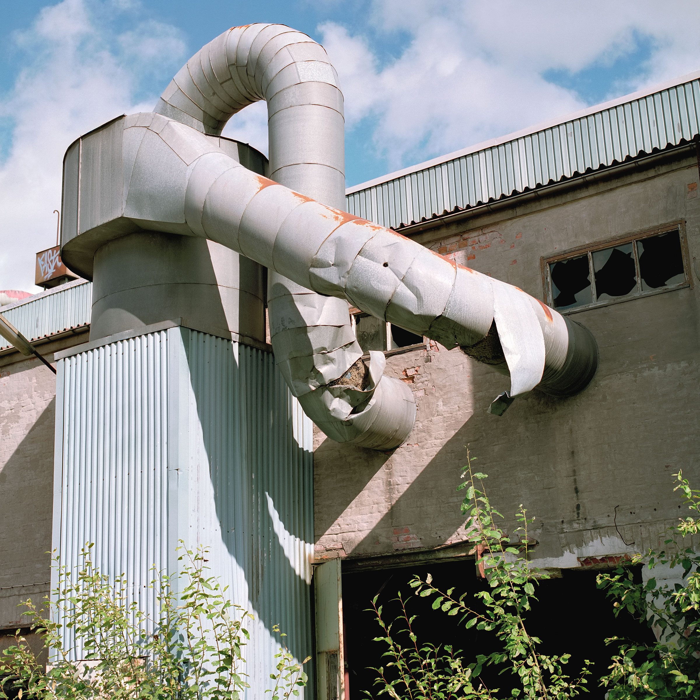 Corrugated exterior number four at Pumpen, Katrineholm, Sweden. August 2009.