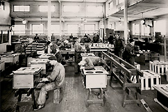 Stove manufacturing in the 40s. / Spistillverkning på 40-talet.