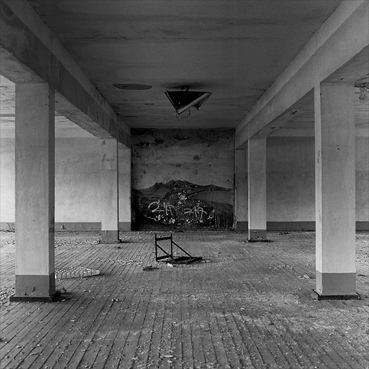 More empty halls at AG Barracks. Former DDR, Germany. October 2012.