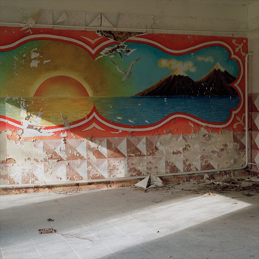 Wall deco at Soviet Military Base V. Former DDR, Germany. October 2011.