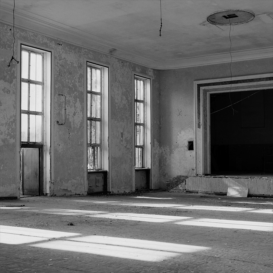 Audiotorium interior at Soviet Military Base V. Former DDR, Germany. October 2011.